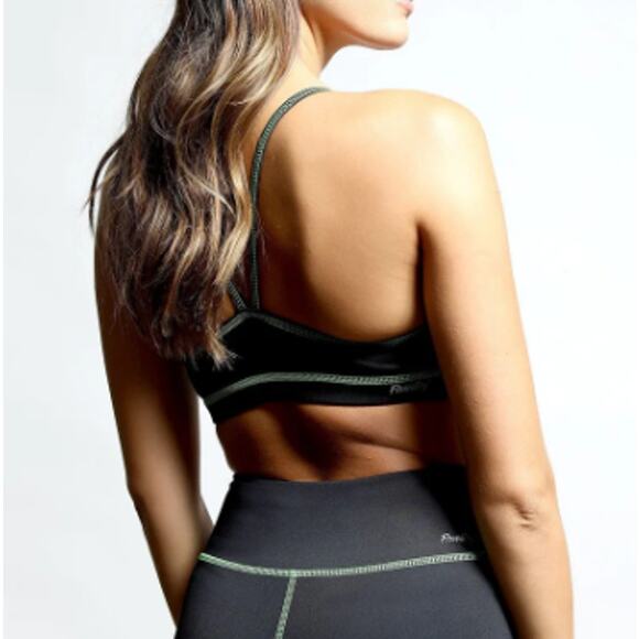 New ~ TWENTY Montréal ~ Flowetry Spaghetti Straps Sports Bra Size S - Picture 2 of 9